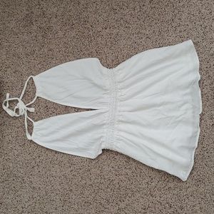 Elegant White Halter Dress